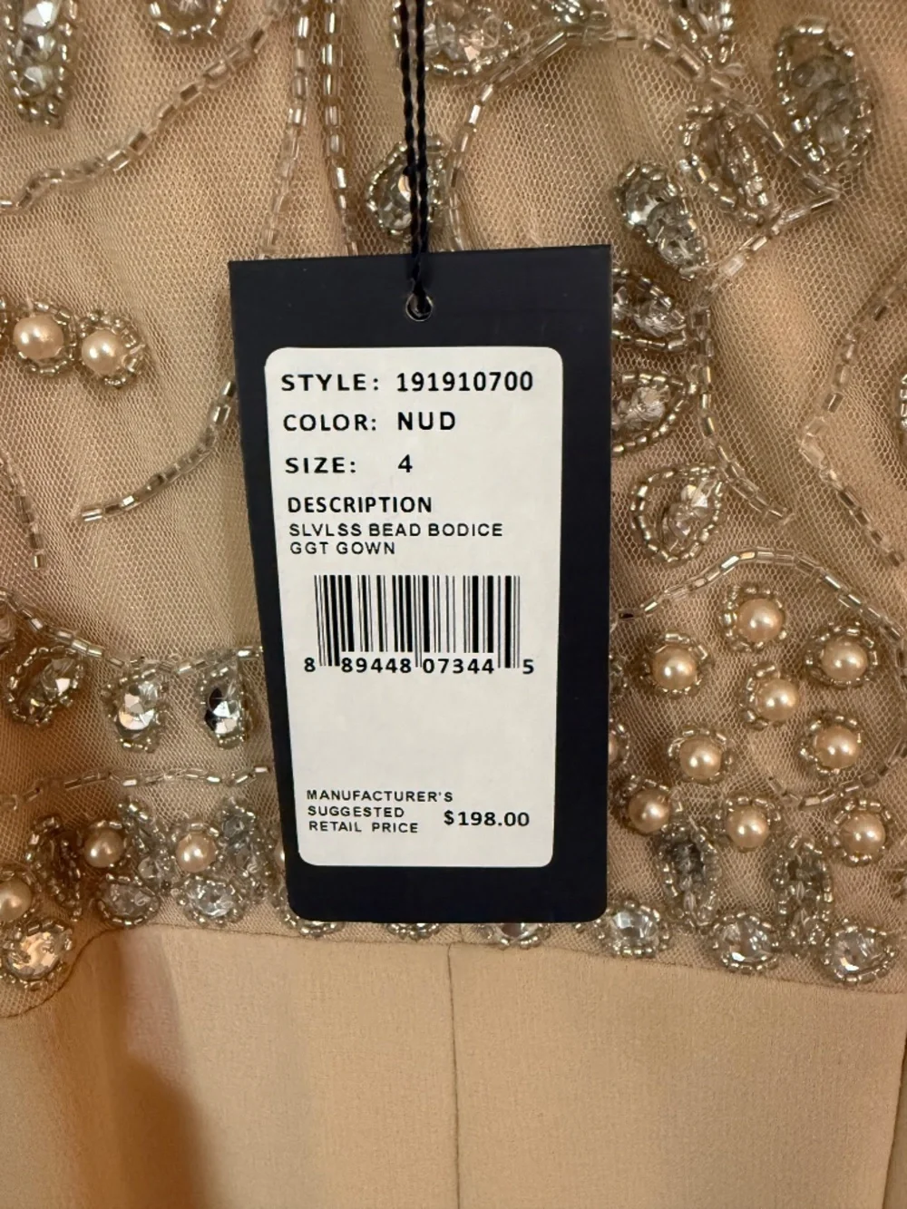 Adrianna Papell formal beaded dress size 4 - Picture 3 of 4